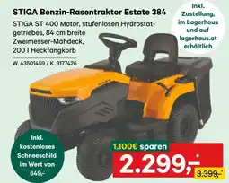 Lagerhaus STIGA Benzin-Rasentraktor Estate 384 Angebot