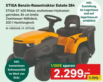 Lagerhaus STIGA Benzin-Rasentraktor Estate 384 Angebot