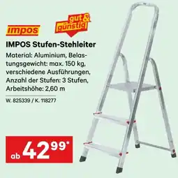 Lagerhaus IMPOS Stufen-Stehleiter Angebot