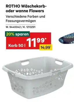 Lagerhaus ROTHO Wäschekorb- oder wanne Flowers Angebot