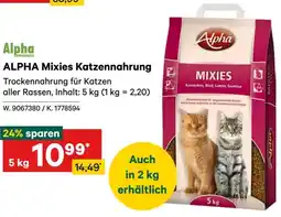 Lagerhaus ALPHA Mixies Katzennahrung Angebot
