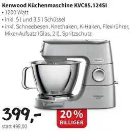 Der Grissemann Kenwood Küchenmaschine KVC85.124SI Angebot