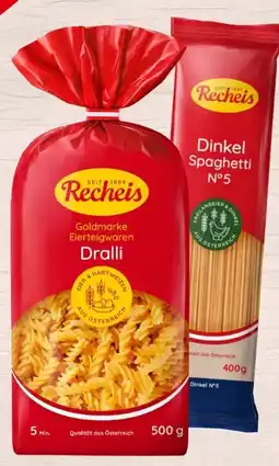 Spar Recheis Goldmarke Teigwaren Angebot