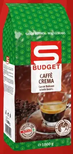 Spar S Budget Caffe Crema Angebot