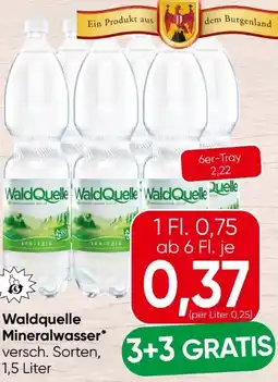 Spar Waldquelle Mineralwasser Angebot