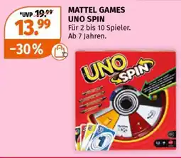 Müller Mattel games uno spin Angebot