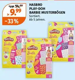 Müller Hasbro play-doh barbie musterbögen Angebot