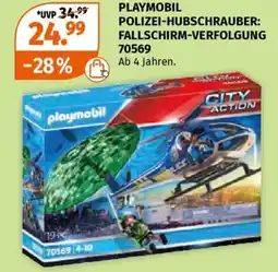 Müller Playmobil polizei hubschrauber fallschirm verfolgung Angebot