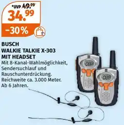Müller Busch walkie talkie x-303 mit headset Angebot