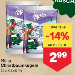MPreis Milka Christbaumkugeln Angebot