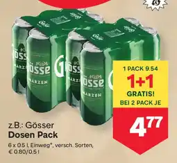 MPreis z.B.: Gösser Dosen Pack Angebot