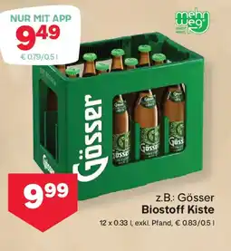 MPreis Z.B.: Gösser Biostoff Kiste Angebot
