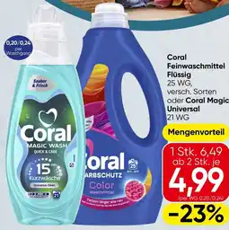 Spar Coral Feinwaschmittel Flüssig Angebot