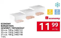 Transgourmet Economy burger roh, gewürzt, tiefgekühlt Angebot