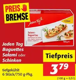 Nah&Frisch Jeden Tag Baguettes Salami oder Schinken Angebot