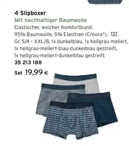 Tchibo Eduscho 4 Slipboxer, gestreift Angebot