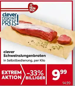 Billa clever Schweinslungenbraten Angebot