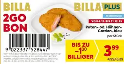 Billa Puten- od. Hühner- Cordon-bleu Angebot
