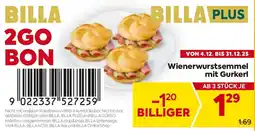 Billa Wienerwurstsemmel mit Gurkerl Angebot