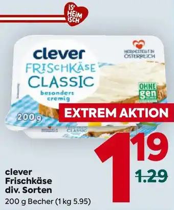 Clever frischkäse div. sorten
