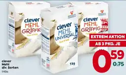 Billa Clever mehl griffig div. Sorten Angebot