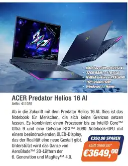 e-tec ACER Predator Helios 16 AI Angebot