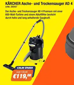 e-tec Kärcher asche- und trockensauger ad 4 Angebot