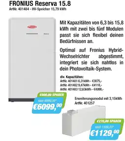 e-tec FRONIUS Reserva 15.8 Angebot
