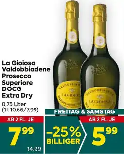 Billa La Gioiosa Valdobbiadene Prosecco Superiore DOCG Extra Dry Angebot