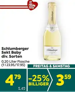 Billa Schlumberger Sekt Baby Angebot
