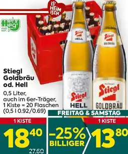 Billa Stiegl Goldbräu od. Hell Angebot