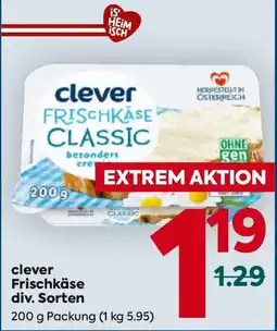 Billa Clever frischkase classic Angebot