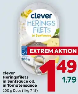 Billa Clever herings filets in Senfsauce Angebot