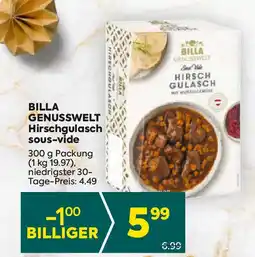 Billa Billa genusswelt genusswelt hirschgulasch sous-vide Angebot