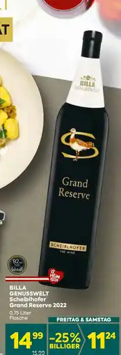 Billa Billa genusswelt scheiblhofer Grand Reserve 2022 Angebot