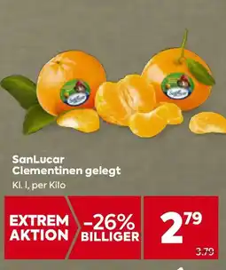 Billa SanLucar Clementinen gelegt Angebot