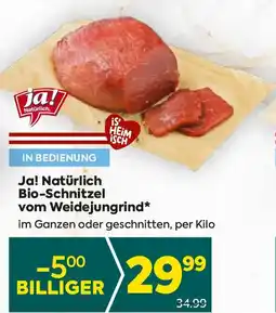 Billa Ja! Natürlich Bio-Schnitzel vom Weidejungrind Angebot