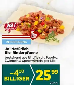 Billa Ja! natürlich bio-rinderpfanne Angebot