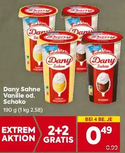 Billa Dany Sahne Vanille od. Schoko Angebot