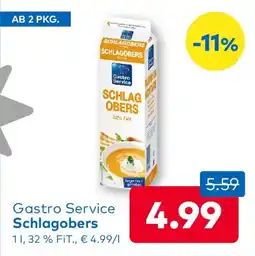 T&G Gastro Service Schlagobers Angebot