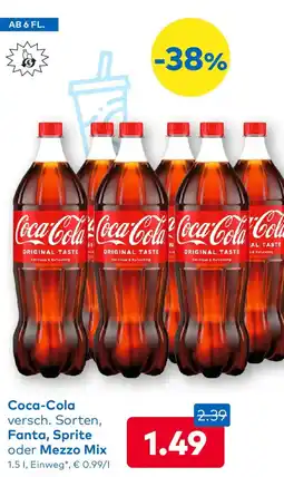 T&G Coca-Cola versch. Sorten, Fanta, Sprite oder Mezzo Mix Angebot