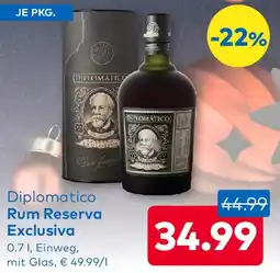 T&G Diplomatico Rum Reserva Exclusiva Angebot