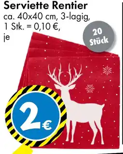 TEDi Serviette Rentier Angebot