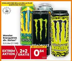 Billa Monster Energydrink div. Sorten Angebot