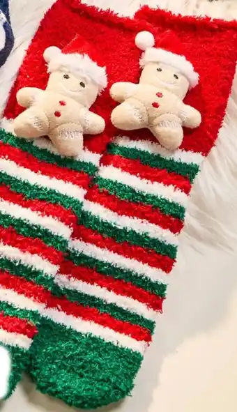 Damen Weihnachts Flauschsocken