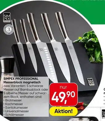 Simpex professional messerblock magnetisch