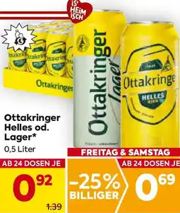 Billa Ottakringer Helles od. Lager Angebot
