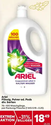 Billa Ariel Flüssig, Pulver od. Pods div. Sorten Angebot