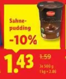 Lidl Sahne- pudding Angebot