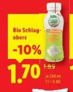 Lidl Bio Schlag obers Angebot